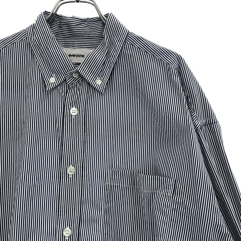 everyone / エブリワン | classic button down shirt ロゴ ストライプ ボタンダウンシャツ | XL | メンズ
