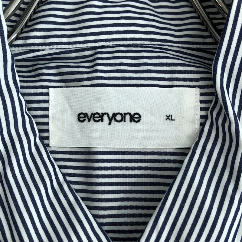 everyone / エブリワン | classic button down shirt ロゴ ストライプ ボタンダウンシャツ | XL | メンズ