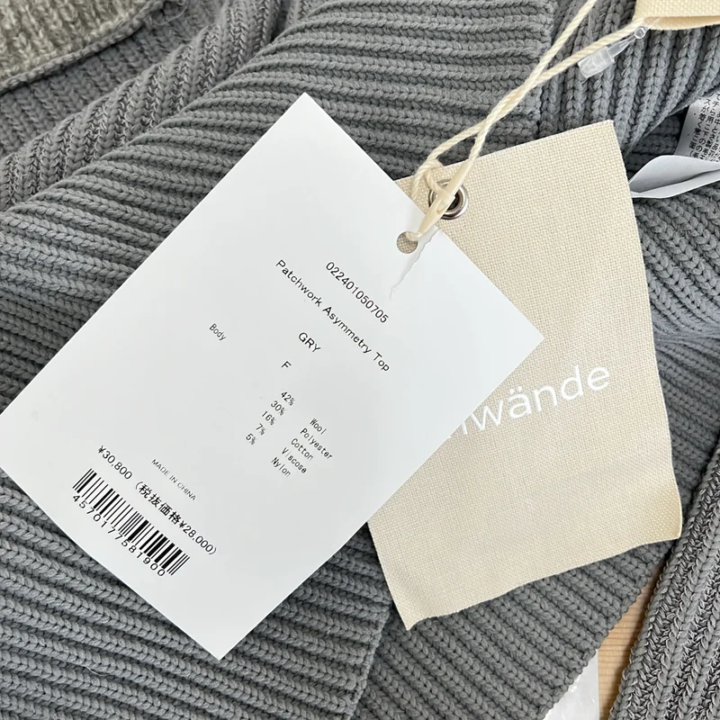 LEINWANDE / ラインヴァンド | ウール混 パッチワーク タートルネックニット | F | レディース