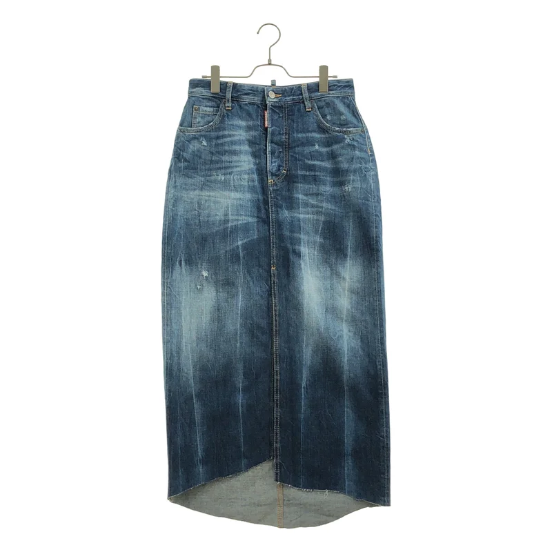 DSQUARED2 / ディースクエアード | ダメージ加工 デニムスカート | 42 | レディース