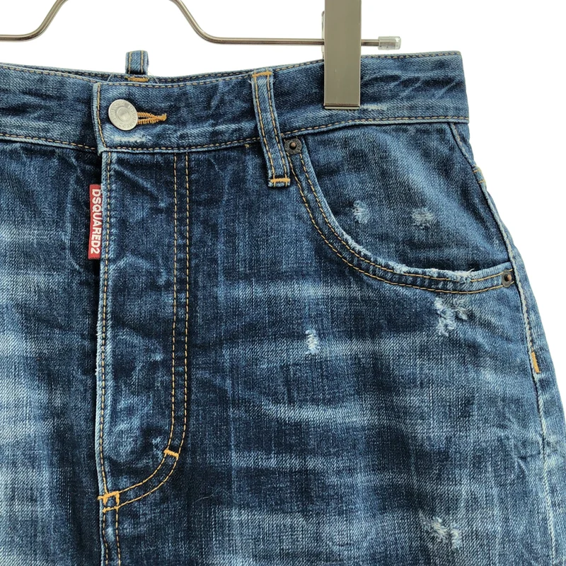 DSQUARED2 / ディースクエアード | ダメージ加工 デニムスカート | 42 | レディース