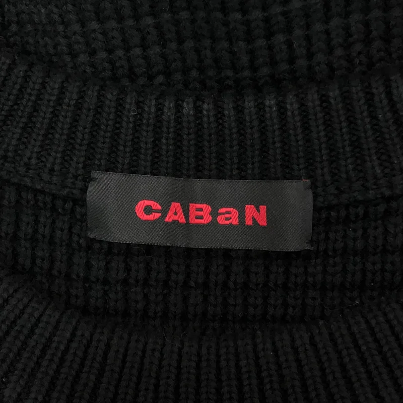 CABaN / キャバン | コットンカシミヤワッフル ミリタリープルオーバー ニット | F | メンズ
