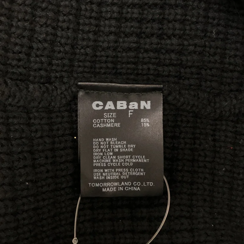 CABaN / キャバン | コットンカシミヤワッフル ミリタリープルオーバー ニット | F | メンズ