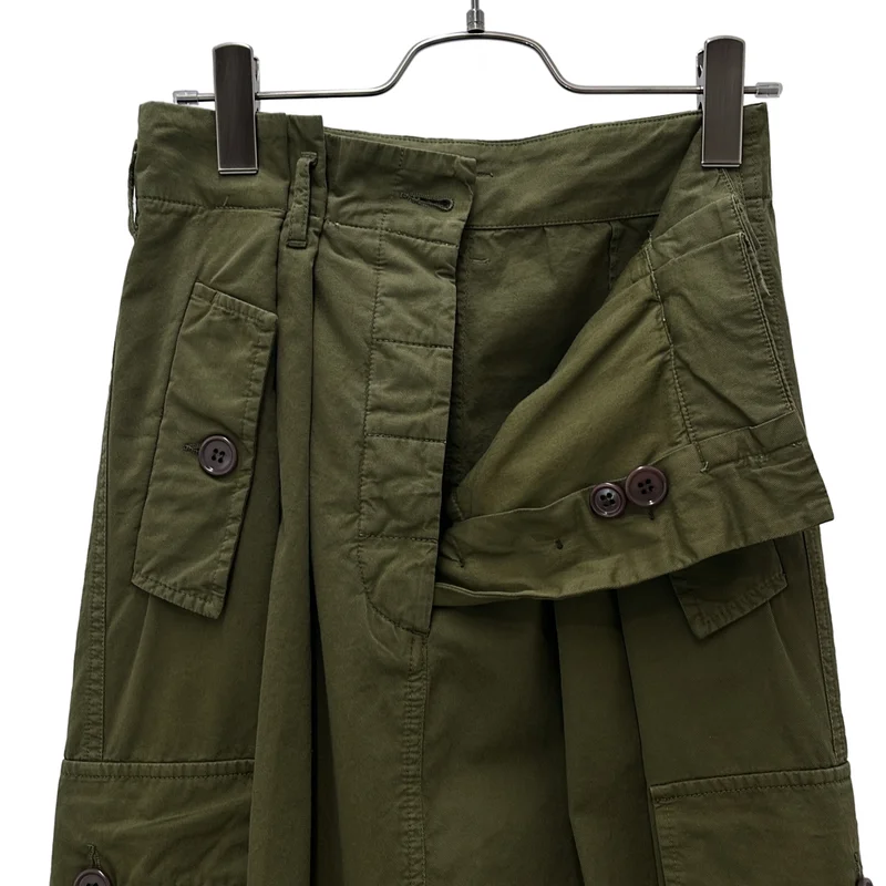 DRIES VAN NOTEN / ドリスヴァンノッテン | 2020SS | コットン 2タック カーゴスカート | 34 | レディース