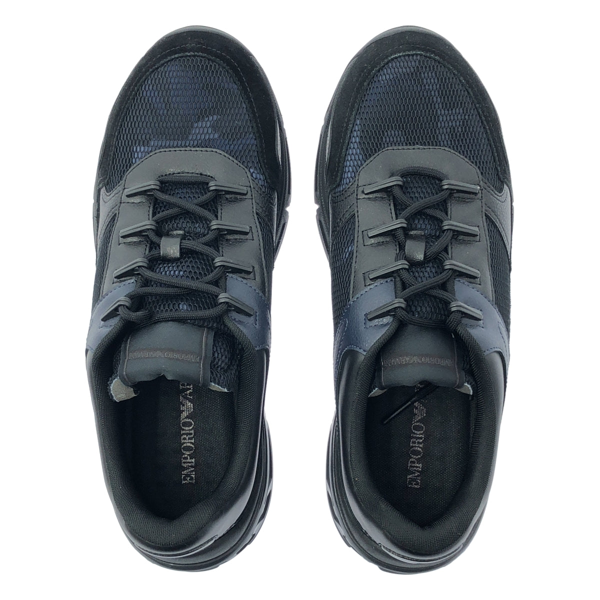 A*。様 エンポリオアルマーニEMPORIO ARMANI スエード厚底スニーカ 美品】 EMPORIO ARMANI / エンポリオアルマーニ | スエード切替 レザー