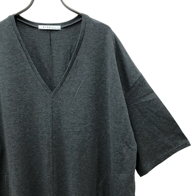ETRE TOKYO / エトレトウキョウ | 2024SS | コットン Vネック リラクシーオールインワン | M | レディース