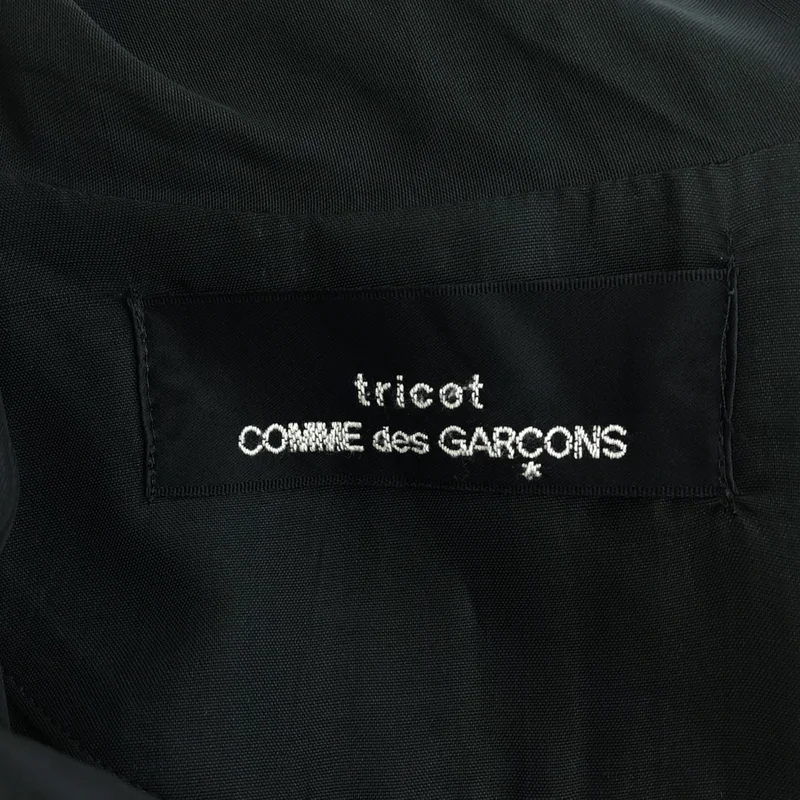 tricot COMME des GARCONS / トリココムデギャルソン | シルク レーヨン ビックカラー ノースリーブ ワンピース |