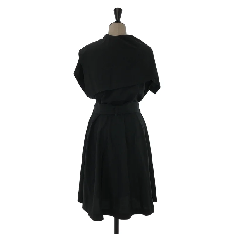 tricot COMME des GARCONS / トリココムデギャルソン | シルク レーヨン ビックカラー ノースリーブ ワンピース |