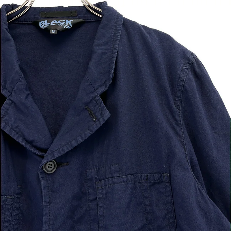 BLACK COMME des GARCONS / ブラックコムデギャルソン | 2012SS | 製品染め フリースポケット カバーオール ジャケット | M | メンズ