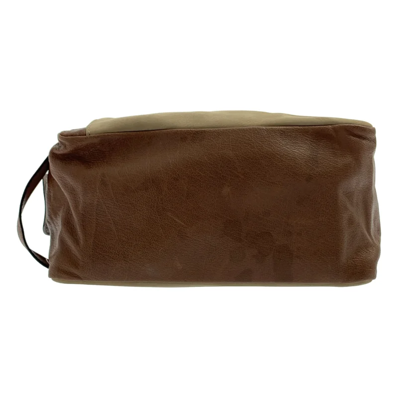 BRUNELLO CUCINELLI / ブルネロクチネリ | レザー ロゴジップ セカンドバッグ ポーチ |