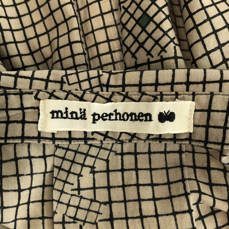 mina perhonen / ミナペルホネン | faint shadow / チェック 半袖シャツ | 36 | レディース
