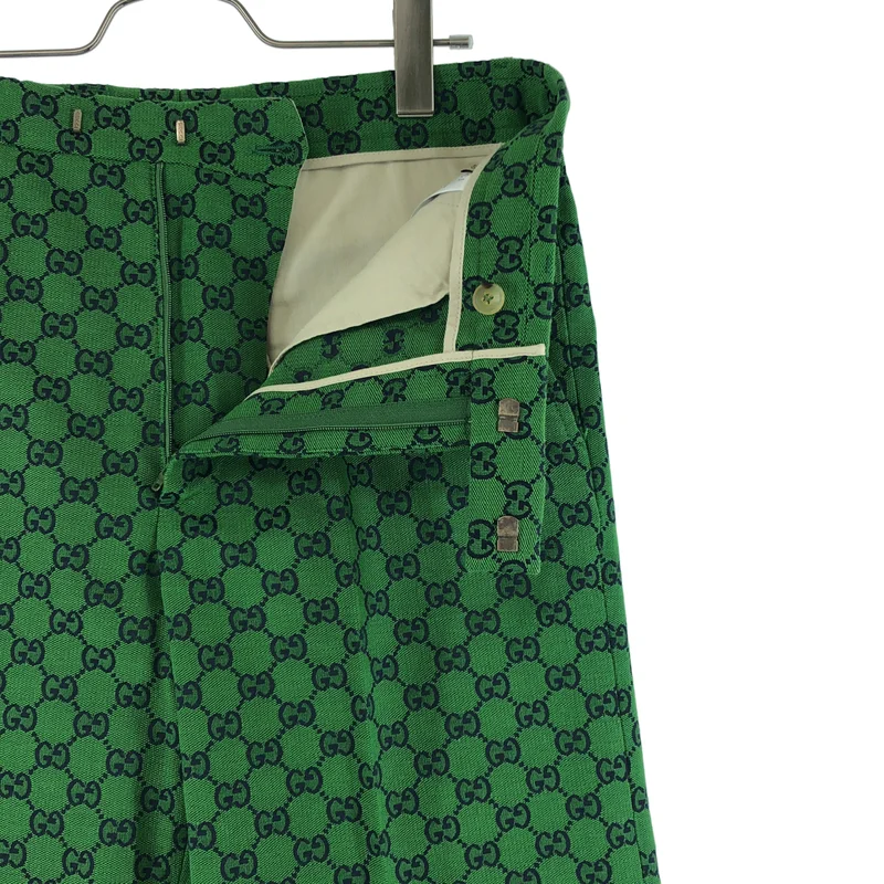 GUCCI / グッチ | GGジャガード 総柄 フレアパンツ | 46 | メンズ