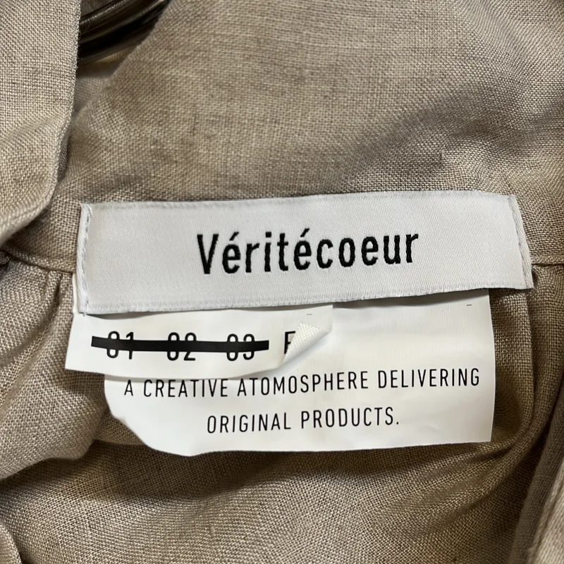 veritecoeur / ヴェリテクール | リネン ヘンリーネック シャツワンピース | F | レディース
