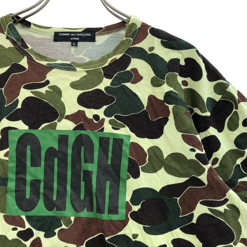 COMME des GARCONS HOMME / コムデギャルソンオム | 2017AW | カモフラージュ ロゴプリント Tシャツ | L | メンズ