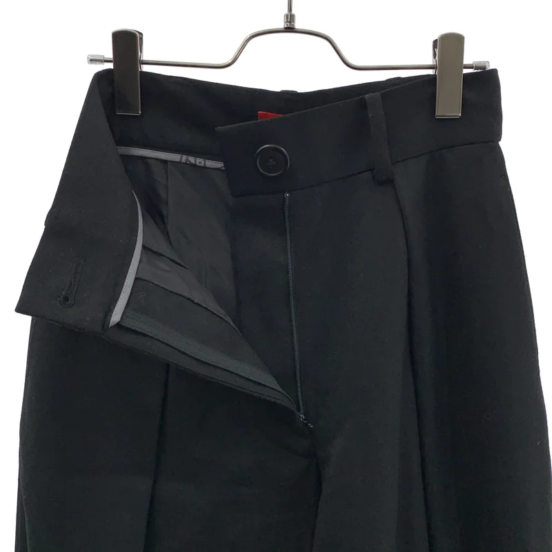 VIVIENNE WESTWOOD RED LABEL / ヴィヴィアンウエストウッドレッドレーベル | ウール タック ロールアップ ワイドパンツ | M | レディース