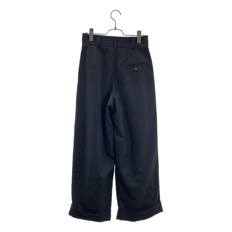 VIVIENNE WESTWOOD RED LABEL / ヴィヴィアンウエストウッドレッドレーベル | ウール タック ロールアップ ワイドパンツ | M | レディース