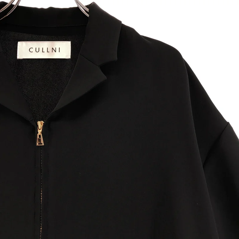 CULLNI / クルニ | Double Satin Zip Short Sleeve Shirt ジップオープンカラーシャツ | 2 | メンズ