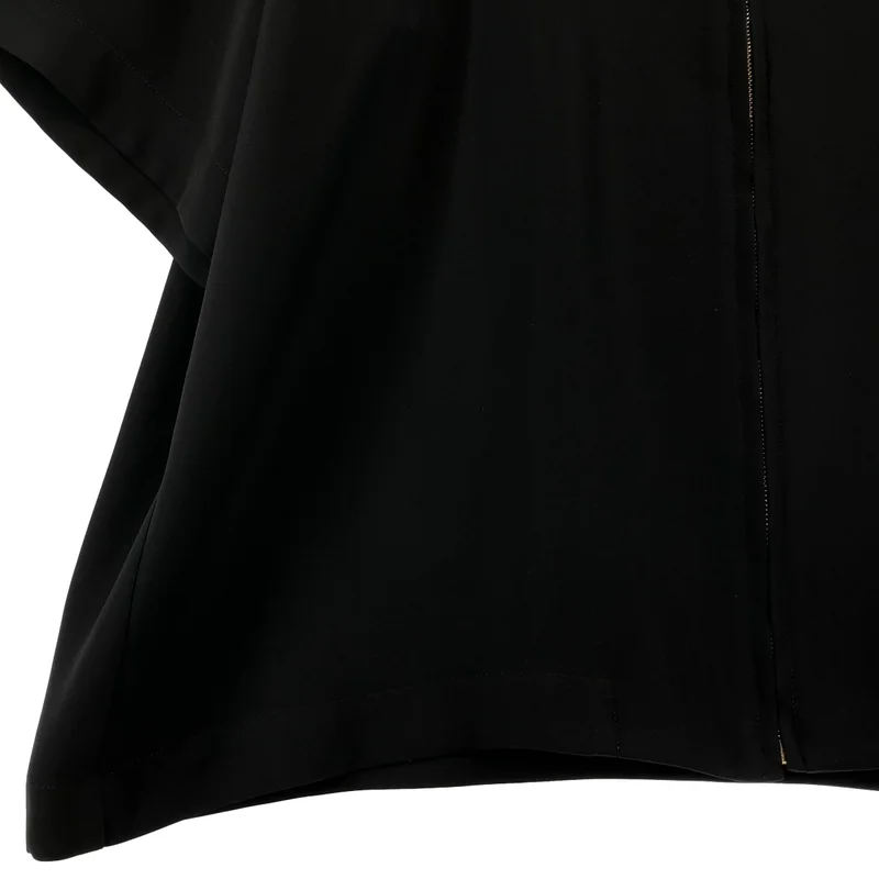 CULLNI / クルニ | Double Satin Zip Short Sleeve Shirt ジップオープンカラーシャツ | 2 | メンズ