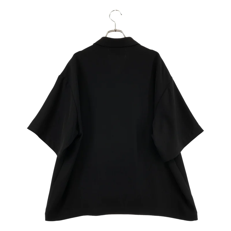 CULLNI / クルニ | Double Satin Zip Short Sleeve Shirt ジップオープンカラーシャツ | 2 | メンズ