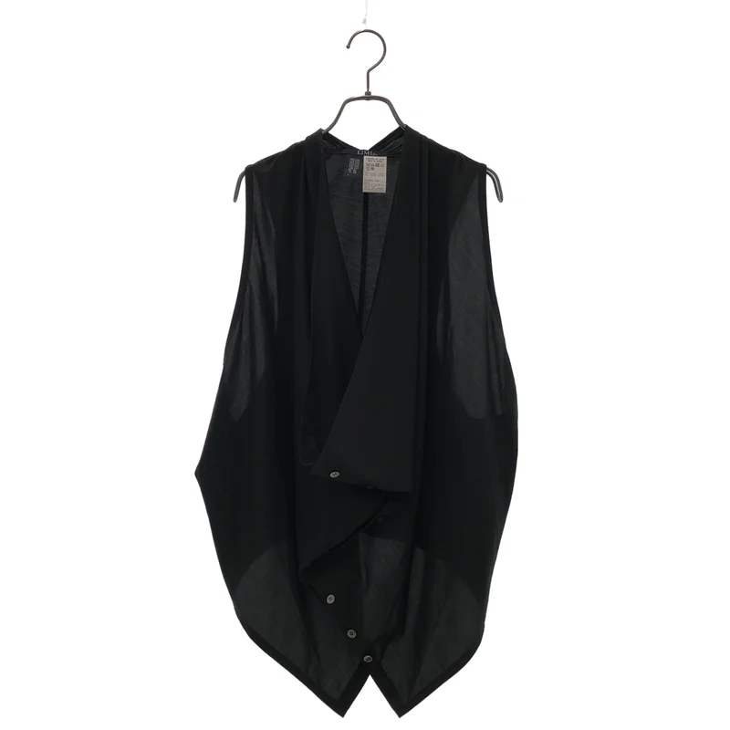 LIMI feu / リミフゥ | 2019SS | リヨセル コットン ヘムボタン 変形 ノースリーブブラウス | S | レディース