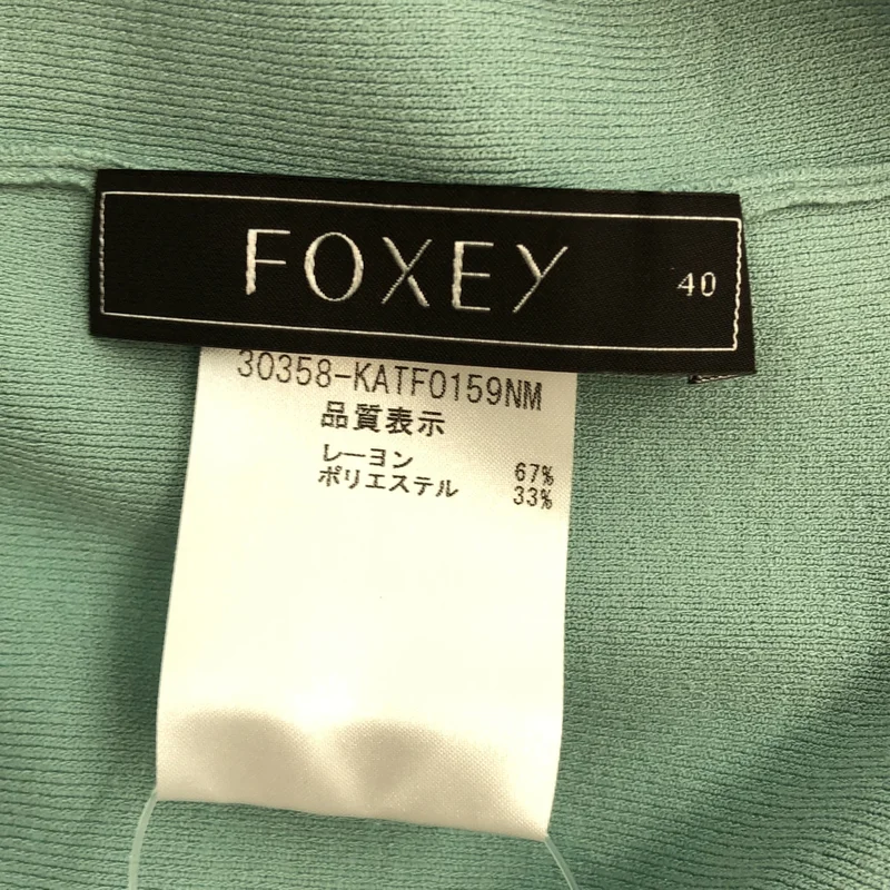 FOXEY / フォクシー | メタルロゴ Vネックニット | 40 | レディース