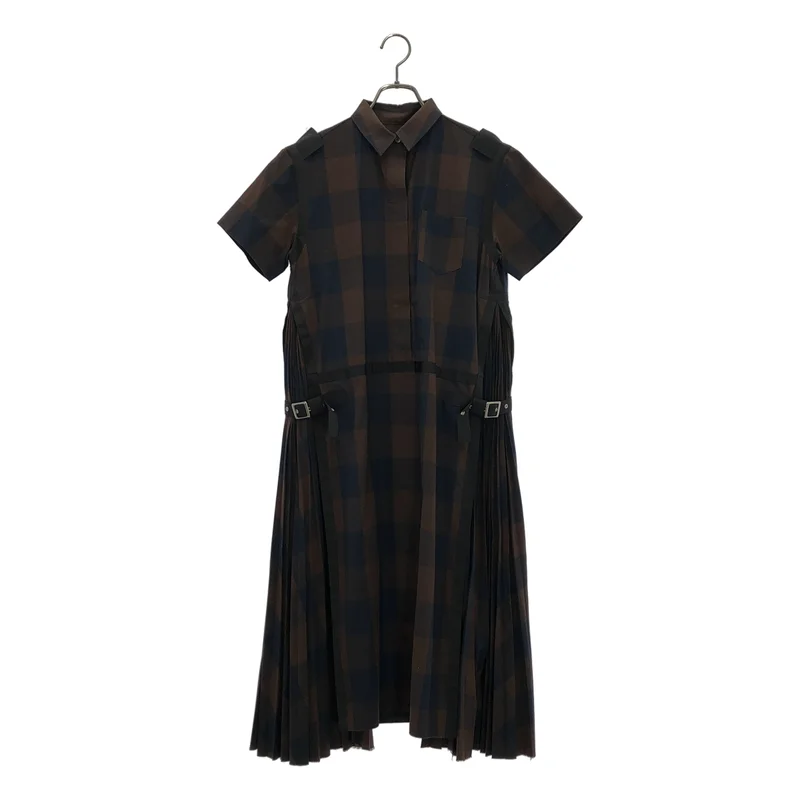 sacai / サカイ | チェック シャツワンピース | 1 | レディース