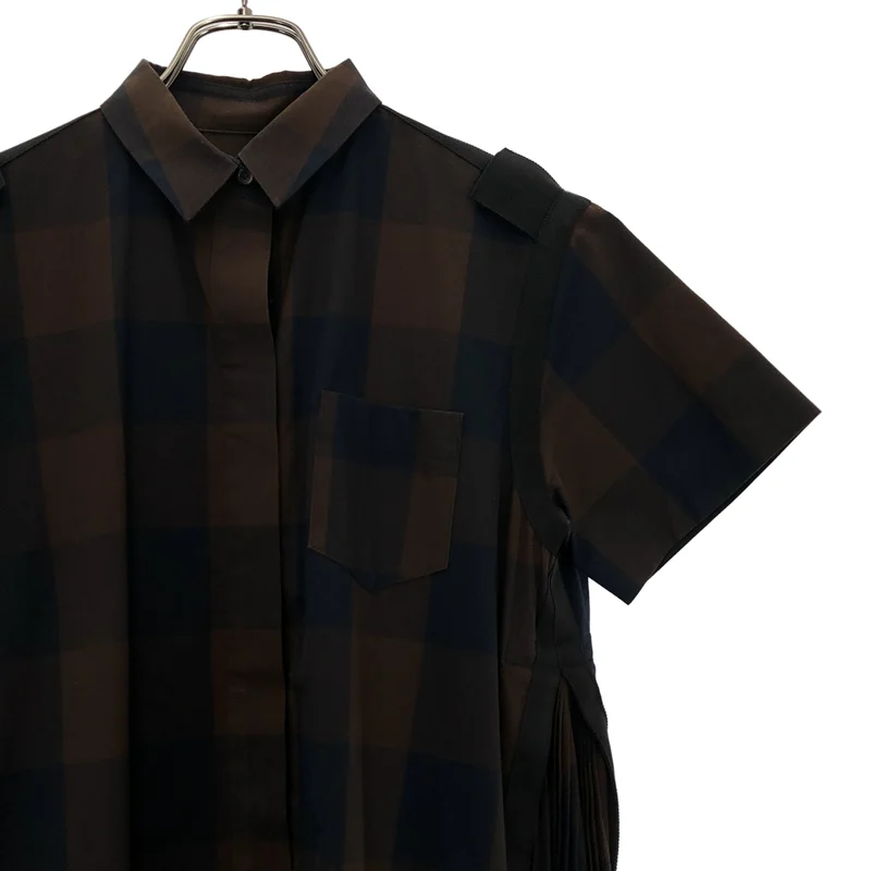 sacai / サカイ | チェック シャツワンピース | 1 | レディース