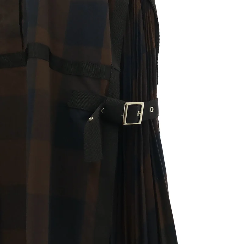 sacai / サカイ | チェック シャツワンピース | 1 | レディース