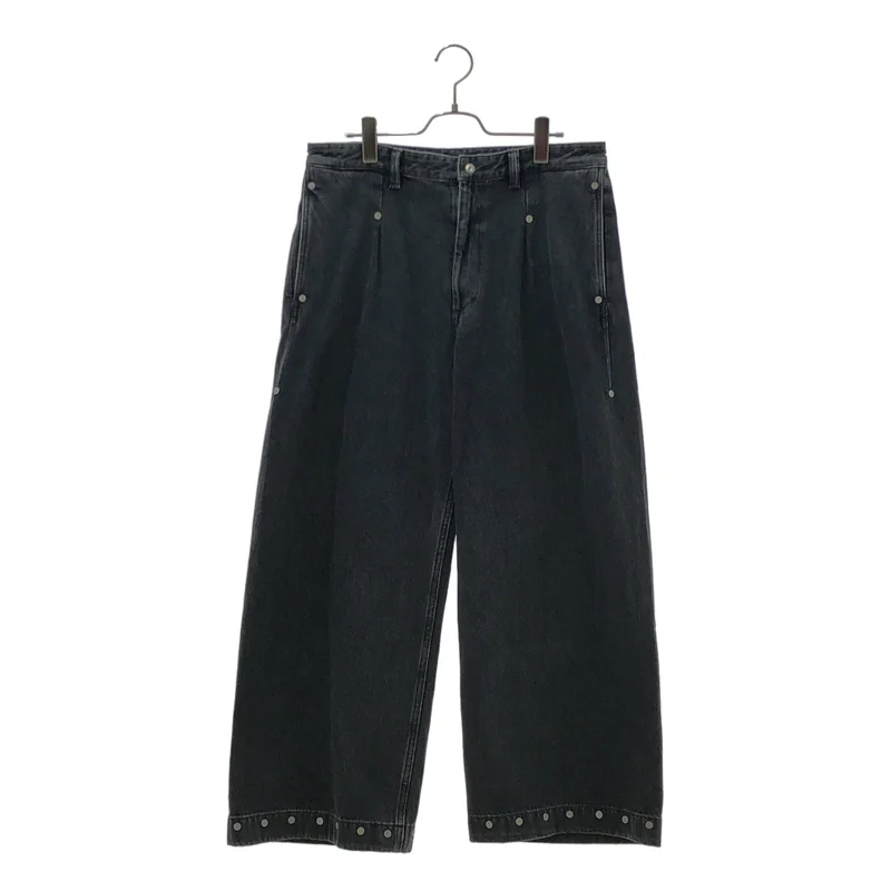 Omar afridi / オマールアフリディ | 2023SS | RIVETED WIDE CROPPED DENIM TROUSERS / マルチリベット ワイドクロップド デニムパンツ | 48 | メンズ