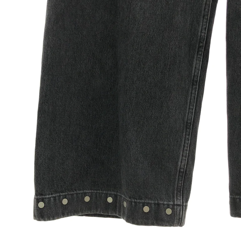 Omar afridi / オマールアフリディ | 2023SS | RIVETED WIDE CROPPED DENIM TROUSERS / マルチリベット ワイドクロップド デニムパンツ | 48 | メンズ