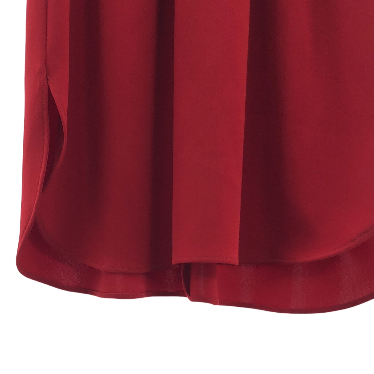 【美品】  ASPESI / アスペジ | フリル ギャザー ノースリーブ ブラウス | 40 | レッド | レディース ASPESI - 【美品】 ASPESI / アスペジ | フリル ギャザー ノースリーブ
