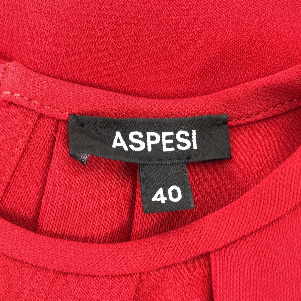 【美品】  ASPESI / アスペジ | フリル ギャザー ノースリーブ ブラウス | 40 | レッド | レディース ASPESI - 【美品】 ASPESI / アスペジ | フリル ギャザー ノースリーブ