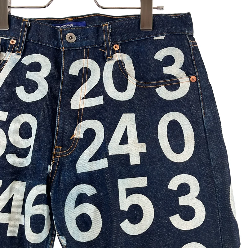 JUNYAWATANABE COMMEdesGARCONS MAN / ジュンヤワタナベマン | 2003SS | Numbering Denim / 数字プリント ストレートデニムパンツ | M | メンズ