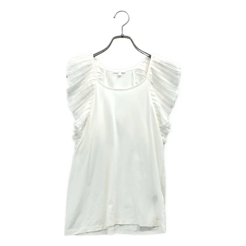 Chloe / クロエ | プリーツ切り替え フレンチスリーブTシャツ | 14 | レディース