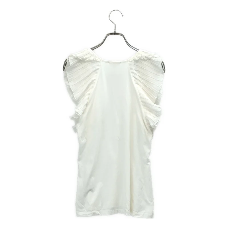 Chloe / クロエ | プリーツ切り替え フレンチスリーブTシャツ | 14 | レディース