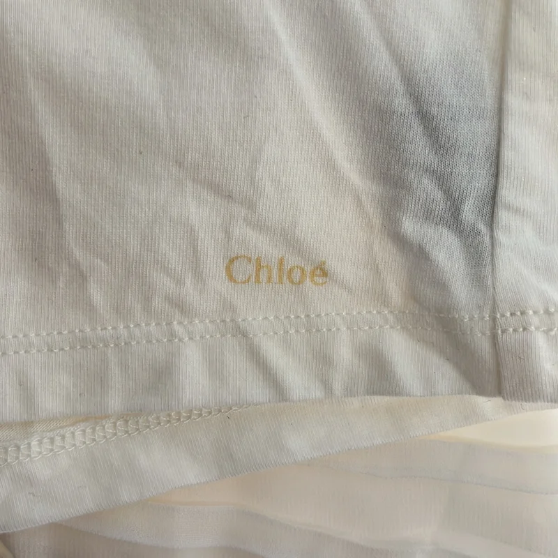 Chloe / クロエ | プリーツ切り替え フレンチスリーブTシャツ | 14 | レディース