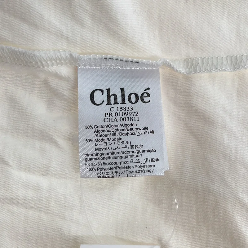 Chloe / クロエ | プリーツ切り替え フレンチスリーブTシャツ | 14 | レディース