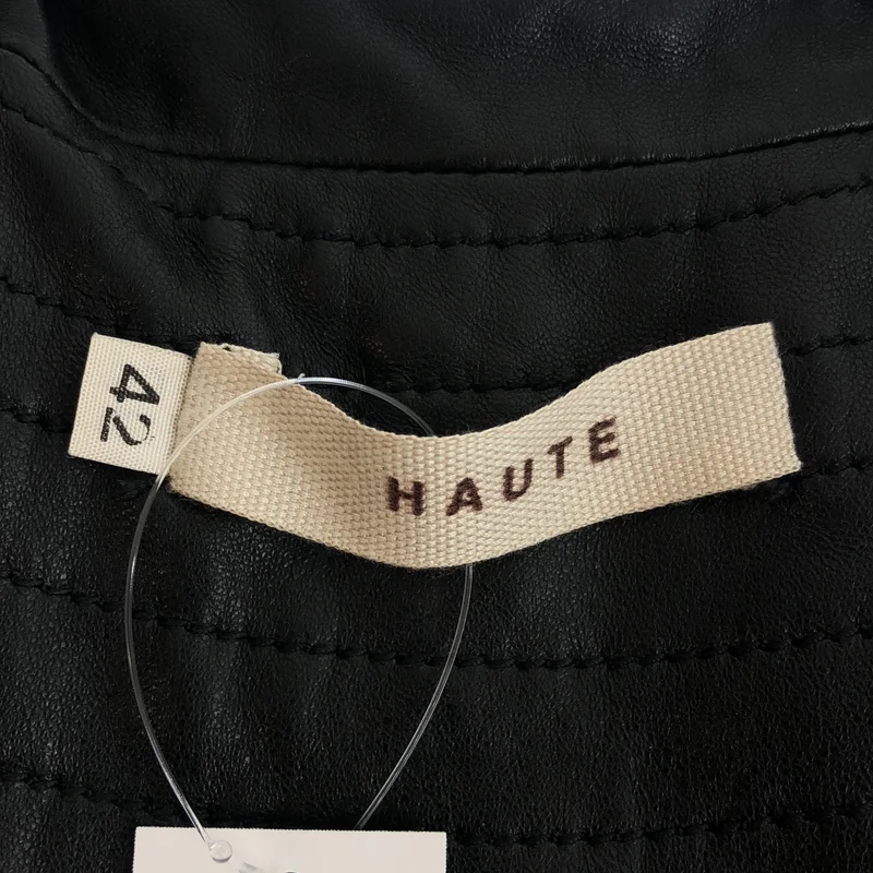HAUTE / オート | レザー シングル ライダースジャケット | 42 | メンズ