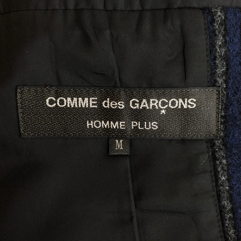 COMME des GARCONS HOMME PLUS / コムデギャルソンオムプリュス | 2003AW | ウールストライプ カーブデザイン テーラードジャケット | M | メンズ