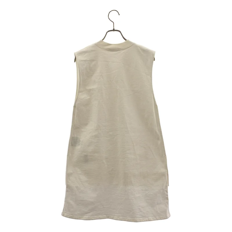 JIL SANDER / ジルサンダー | Vネック カットアウト ノースリーブ カットソー | S | レディース