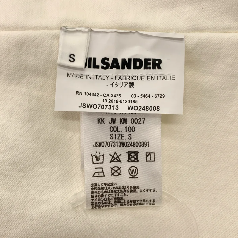 JIL SANDER / ジルサンダー | Vネック カットアウト ノースリーブ カットソー | S | レディース