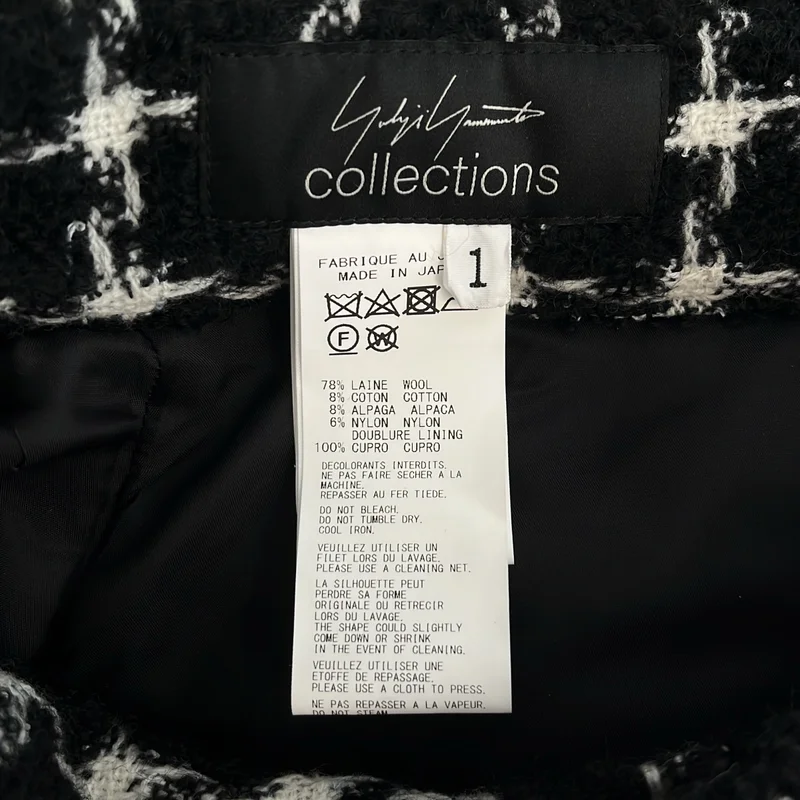 REGULATION Yohji Yamamoto / レギュレーションヨウジヤマモト | 2024AW | ツイード 千鳥格子柄 チェック スカートパンツ | 1 | レディース