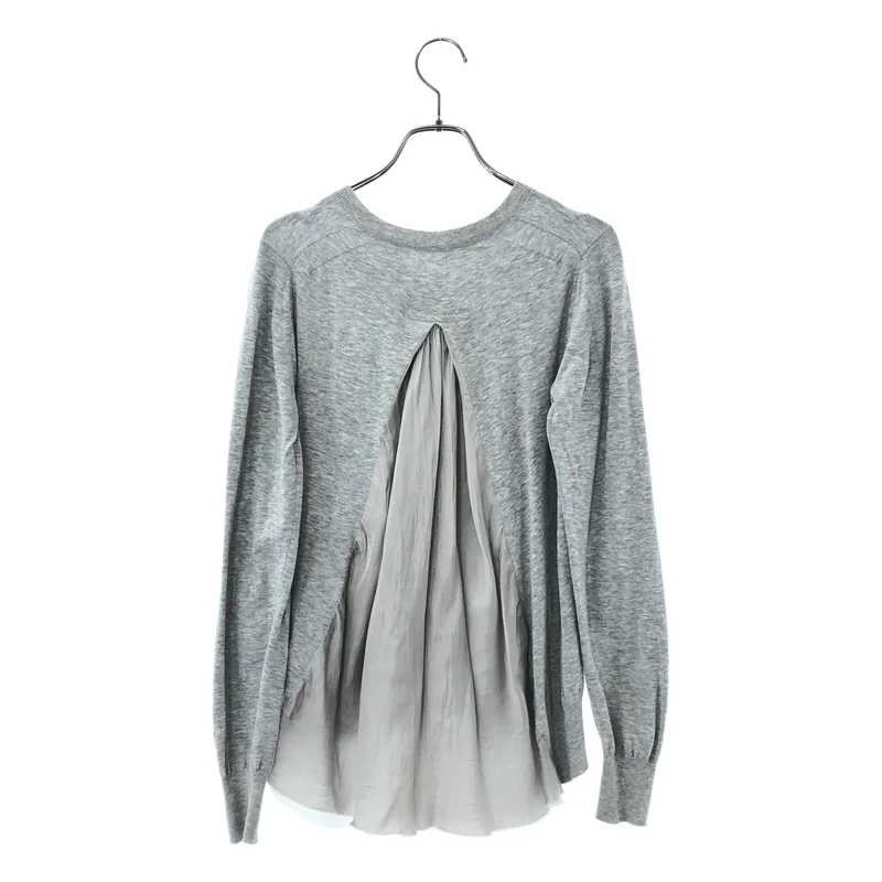 sacai / サカイ | バックプリーツ ドッキング カーディガン | 1 | レディース