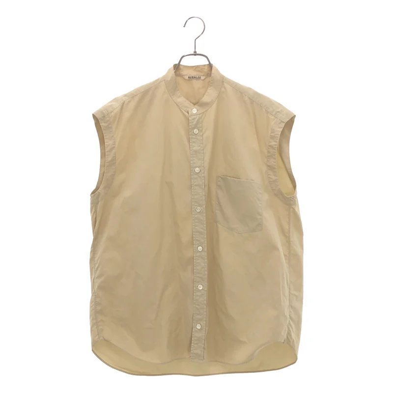 AURALEE / オーラリー | WASHED FINX TWILL SLEEVELESS SHIRTS ノースリーブシャツ | 1 | レディース