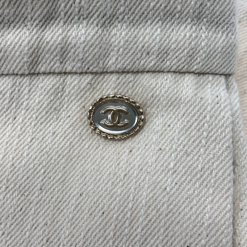 CHANEL / シャネル | ココマークボタン コットン ハーフパンツ | 34 | レディース