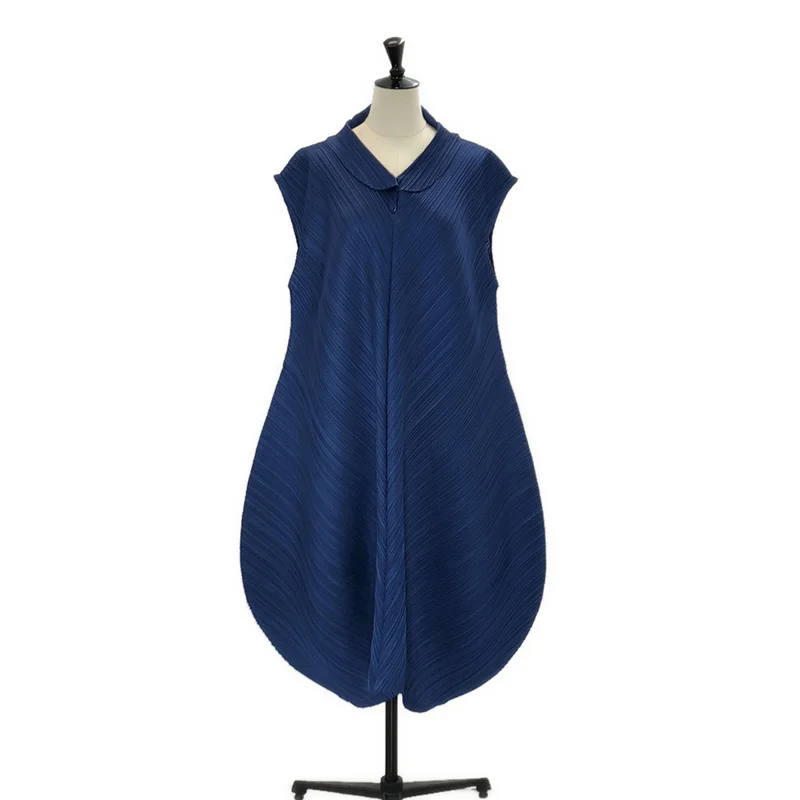 PLEATS PLEASE ISSEY MIYAKE / プリーツプリーズイッセイミヤケ | 変形 オーバーシルエット ノースリーブ ドレス ワンピース | 5 | レディース