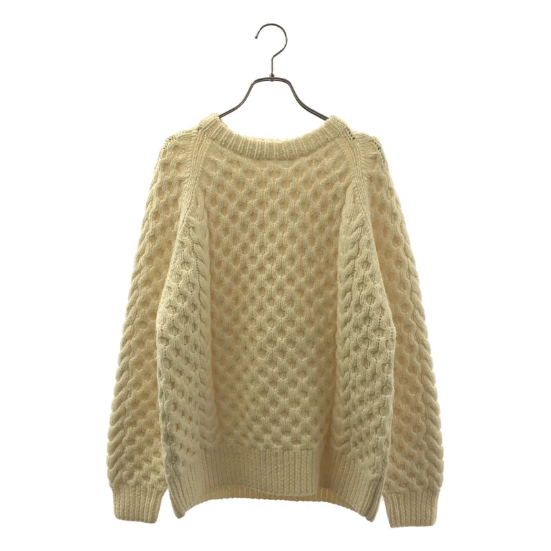 SACRA / サクラ | HONEYCOMB HAND-KNITTED TOP ケーブル編みニットプルオーバー | 38 | レディース
