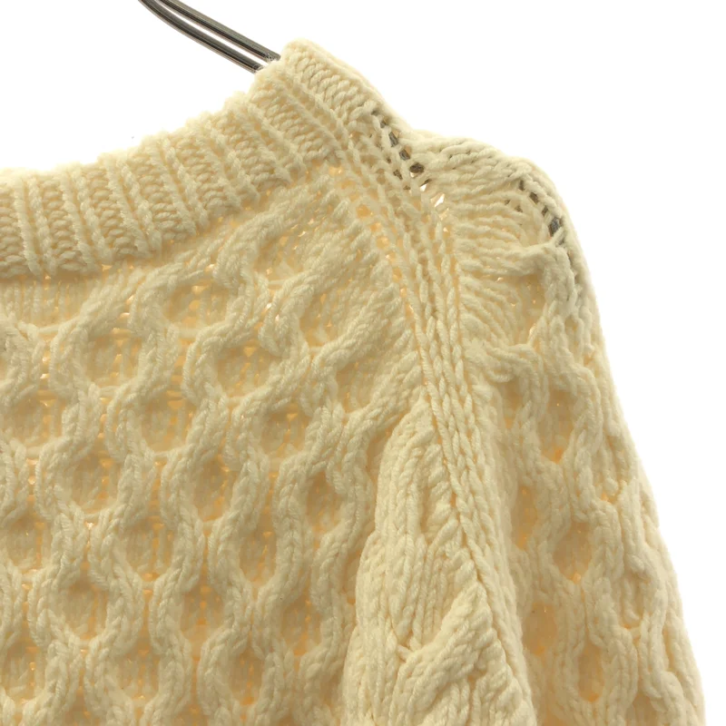 SACRA / サクラ | HONEYCOMB HAND-KNITTED TOP ケーブル編みニットプルオーバー | 38 | レディース