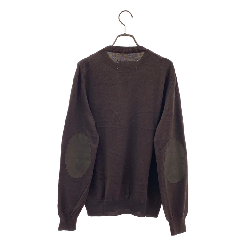 Maison Martin Margiela / メゾンマルタンマルジェラ | 2013AW | レザーエルボーパッチ ニット セーター | S | メンズ