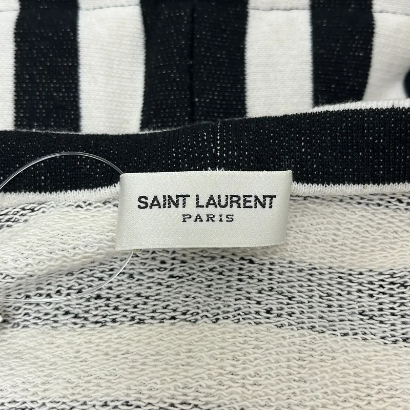 SAINT LAURENT PARIS / サンローランパリ | 2015SS | Border Zip Hoodie   ボーダー ジップ パーカー |